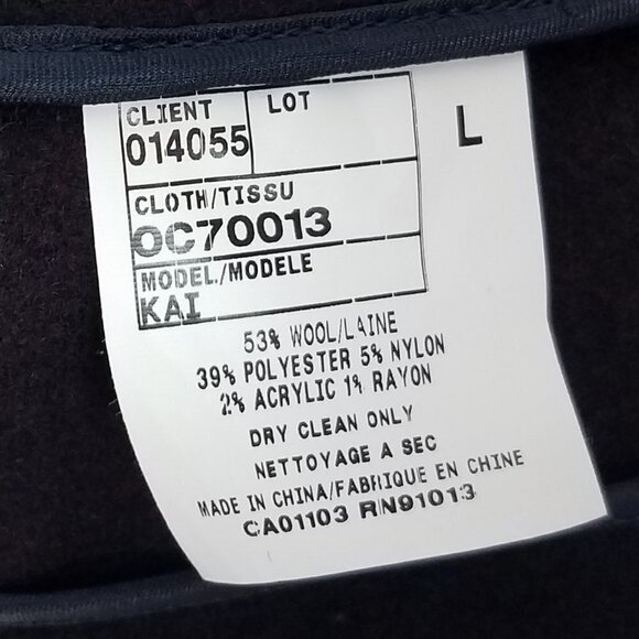 NEW Jack Victor Elements Men's L Kai Double Breasted Coat in Dark Burgundy Wool - Picture 8 of 15